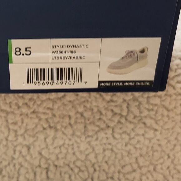NIB WHITE MOUNTAIN Shoes Dynastic Platform Sneaker Lt grey Fabric SZ 8.5 M - Picture 6 of 6